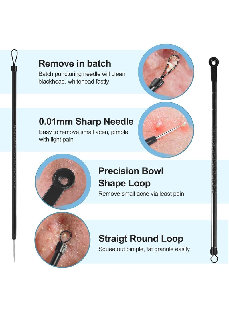 general Blackhead Remover Tools Pimple Popper Tool Kit, Comedones Extractor Acne Removal Kit for Blemish, Black Head Remover for face Risk Free Treatment for Whitehead Popping - Image 4
